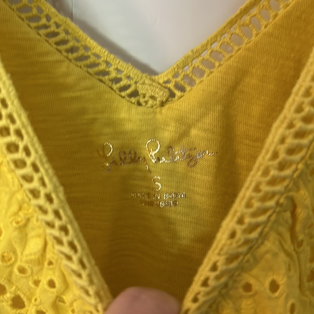 NWT Lilly Pulitzer Resort Yellow Plaza Top - Picture 4 of 5